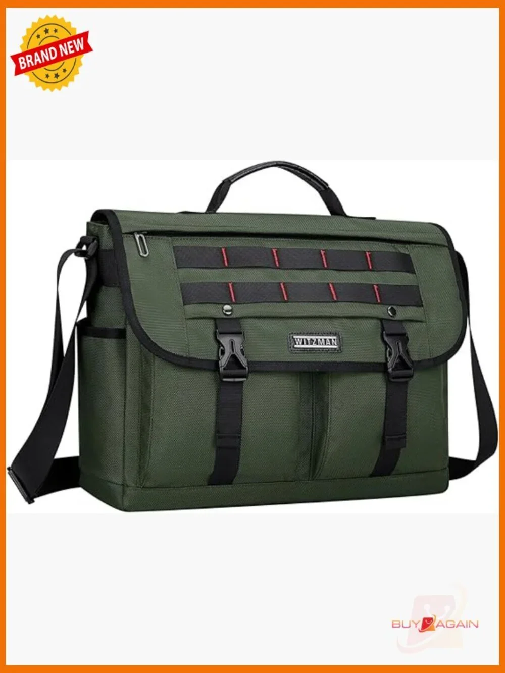 Large Lightweight Nylon Messenger Bag for Men Crossbody Laptop Satchel